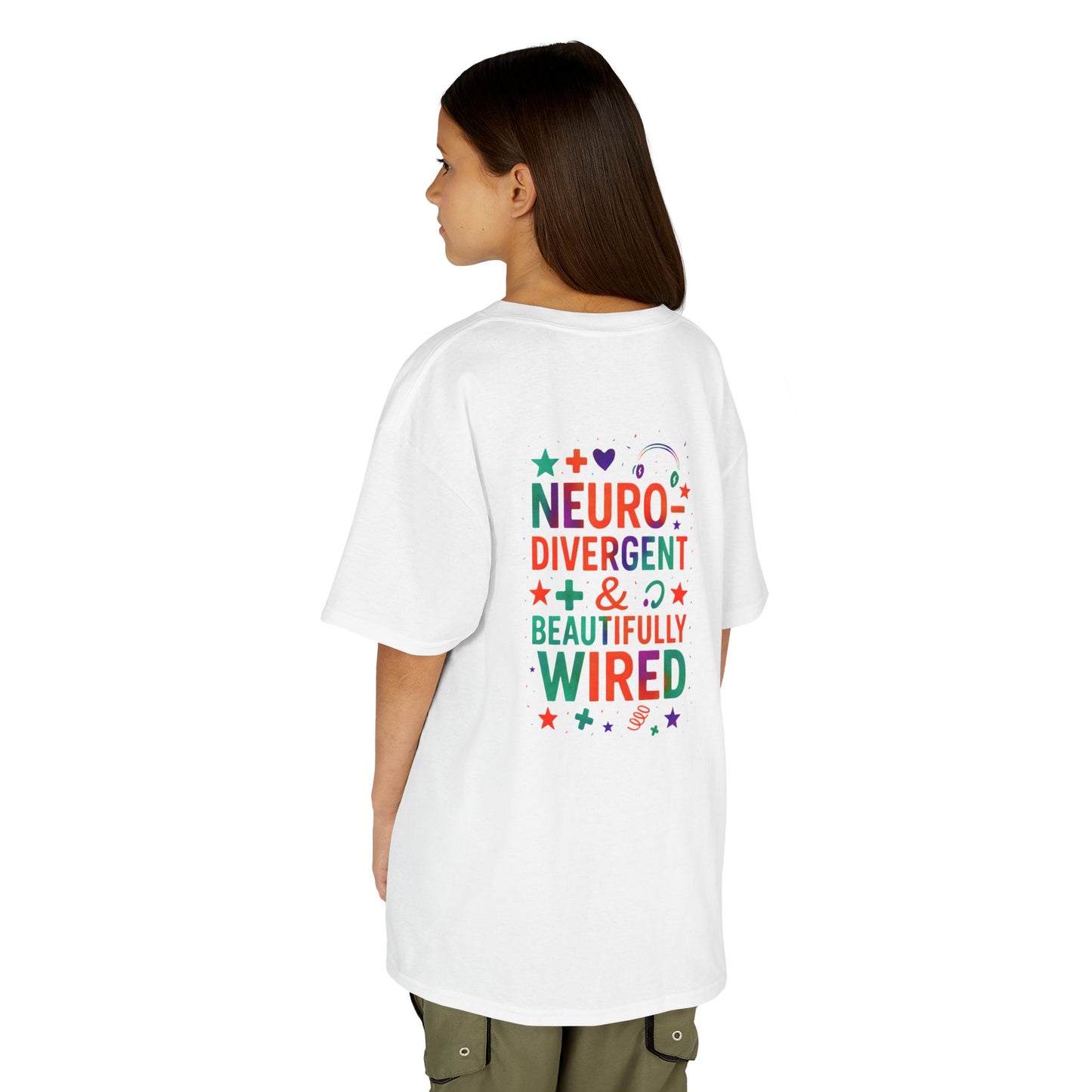 🧩 IB Leaf Neurodivergent & Beautifully Wired – Kids SPD & Autism Awareness Tee