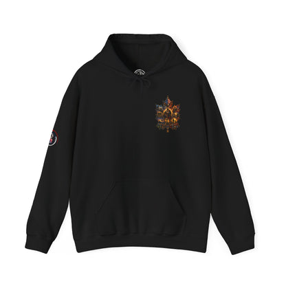 IB Leaf™ Freedom Has Footprints Veterans Tribute Hoodie | Built by Courage, Carried by Sacrifice