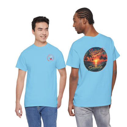 Sunset Serenity | Premium Coastal Art Tee