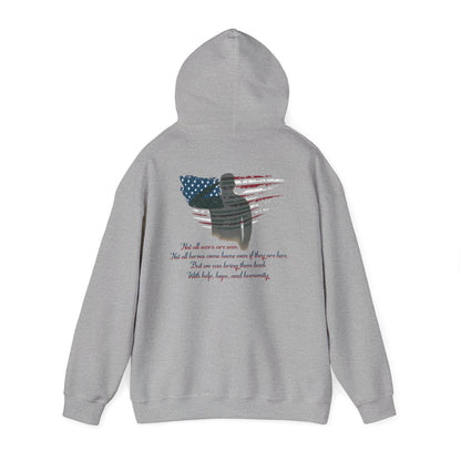 IB Leaf “Not All Scars Are Seen” Hoodie – Wear the Message That Matters