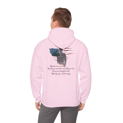 IB Leaf “Not All Scars Are Seen” Hoodie – Wear the Message That Matters
