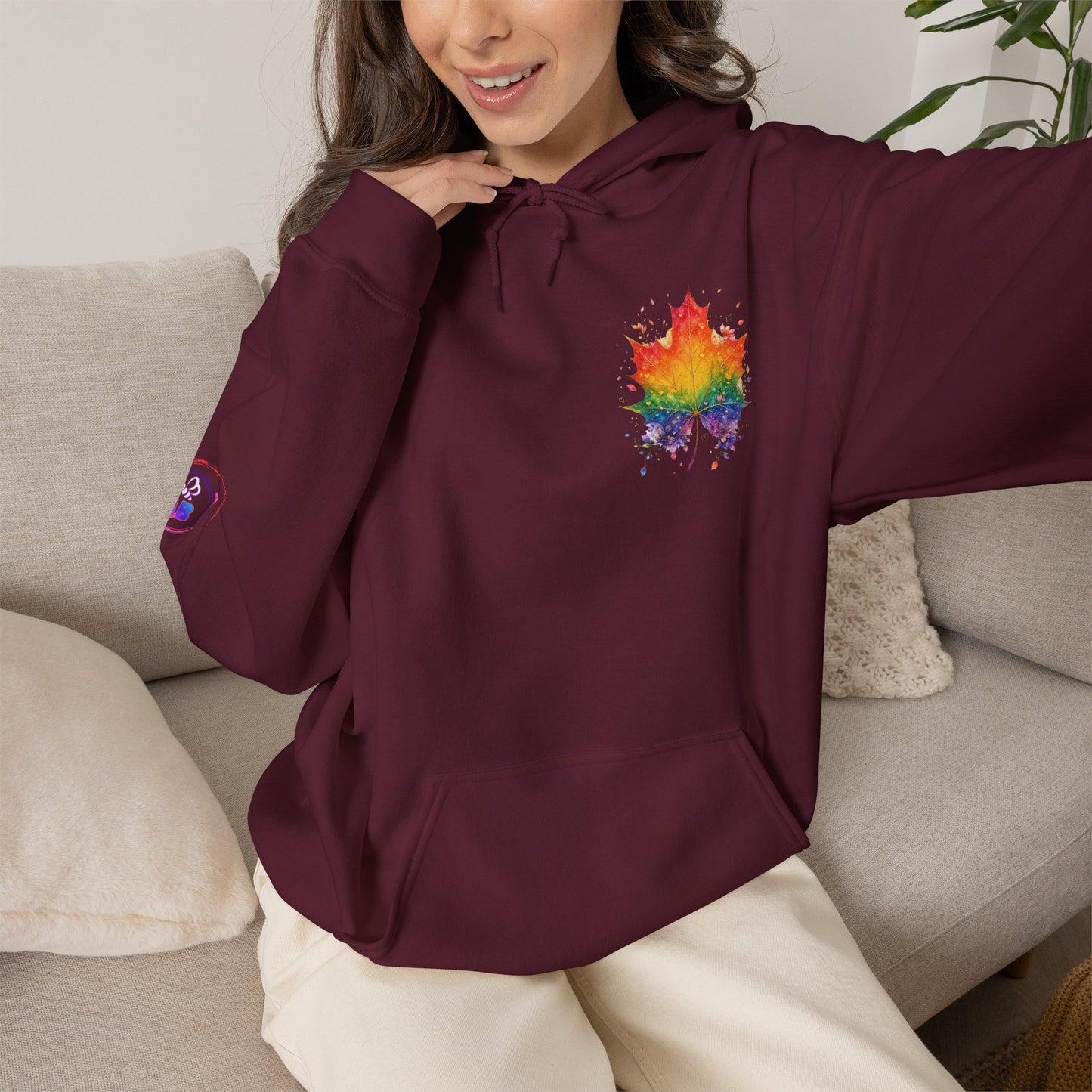 IB Leaf "Pride & Love" LGBTQ+ Awareness Hoodie | Love Loud. Live Proud.