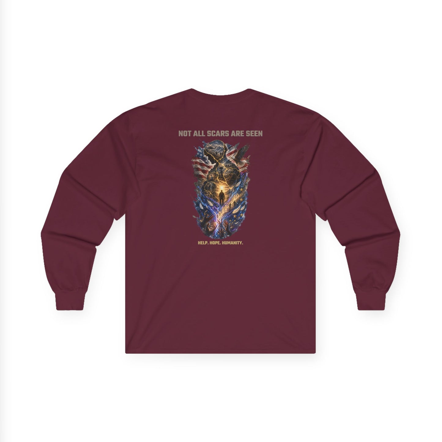 Not All Scars Are Seen | Veteran Mental Health Awareness Long Sleeve
