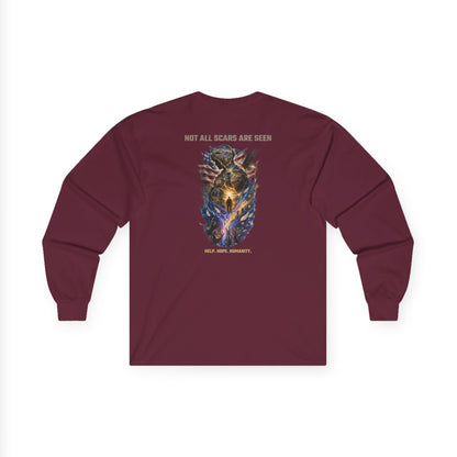 Not All Scars Are Seen | Veteran Mental Health Awareness Long Sleeve