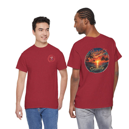 Sunset Serenity | Premium Coastal Art Tee