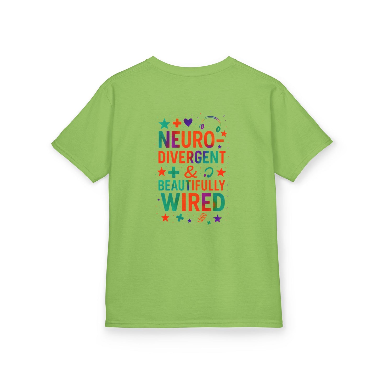 🧩 IB Leaf Neurodivergent & Beautifully Wired – Kids SPD & Autism Awareness Tee