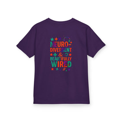 🧩 IB Leaf Neurodivergent & Beautifully Wired – Kids SPD & Autism Awareness Tee