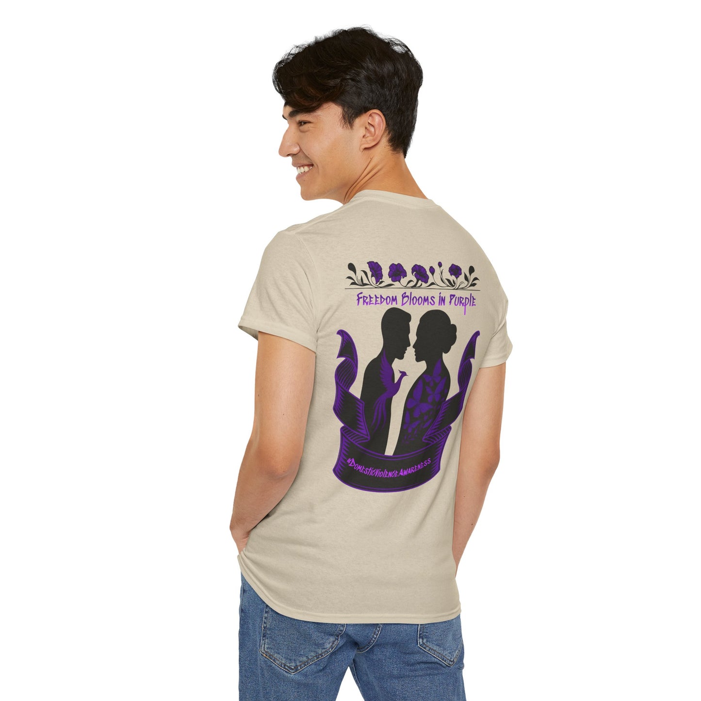 💜 Freedom Blooms in Purple – Domestic Violence Awareness Tee