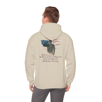 IB Leaf “Not All Scars Are Seen” Hoodie – Wear the Message That Matters