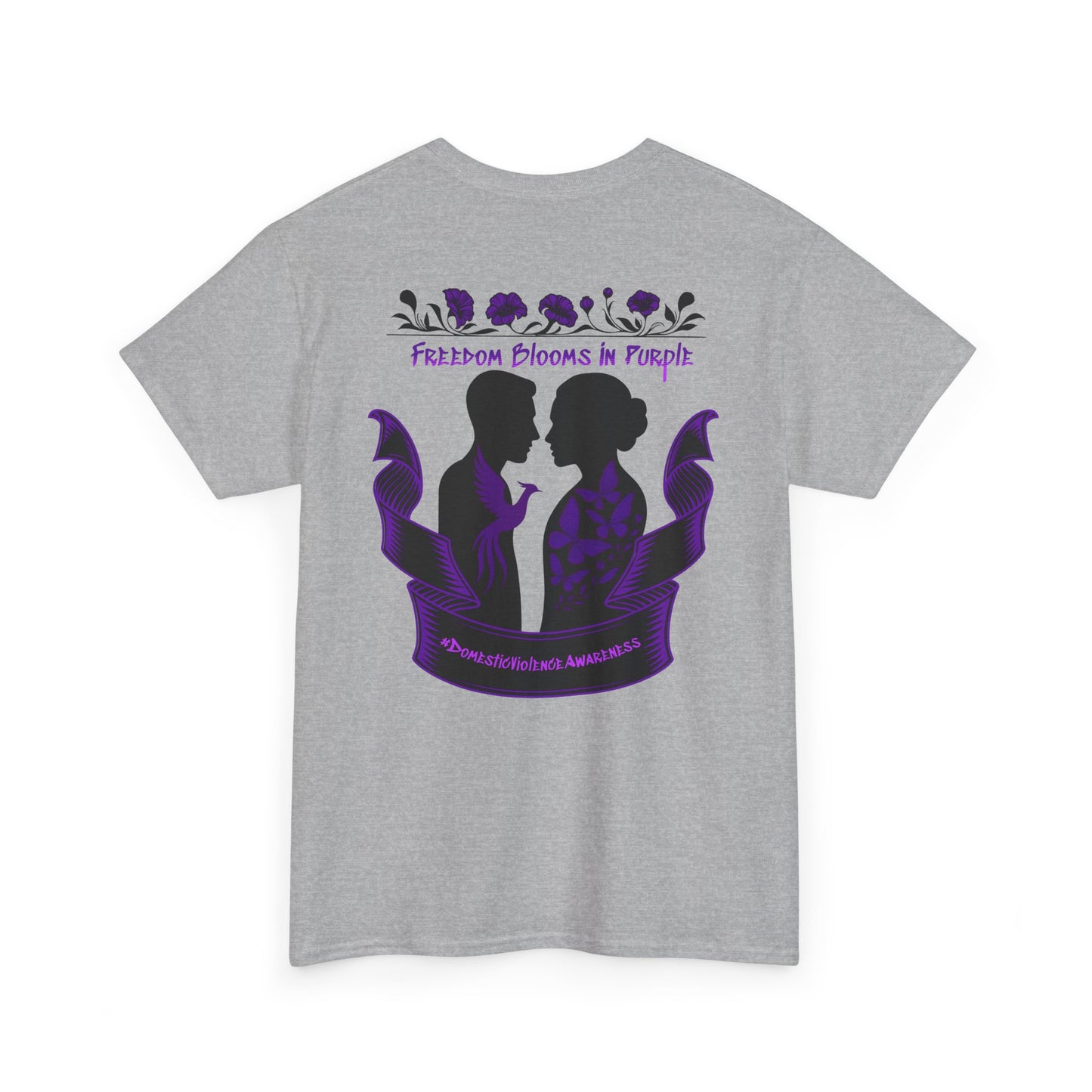 💜 Freedom Blooms in Purple – Domestic Violence Awareness Tee