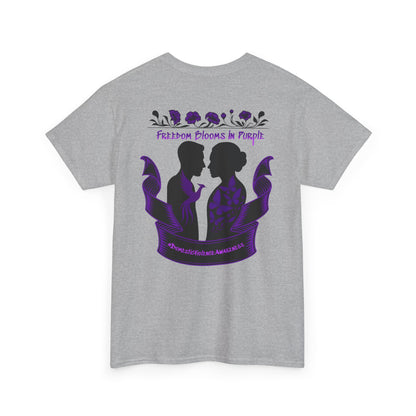 💜 Freedom Blooms in Purple – Domestic Violence Awareness Tee