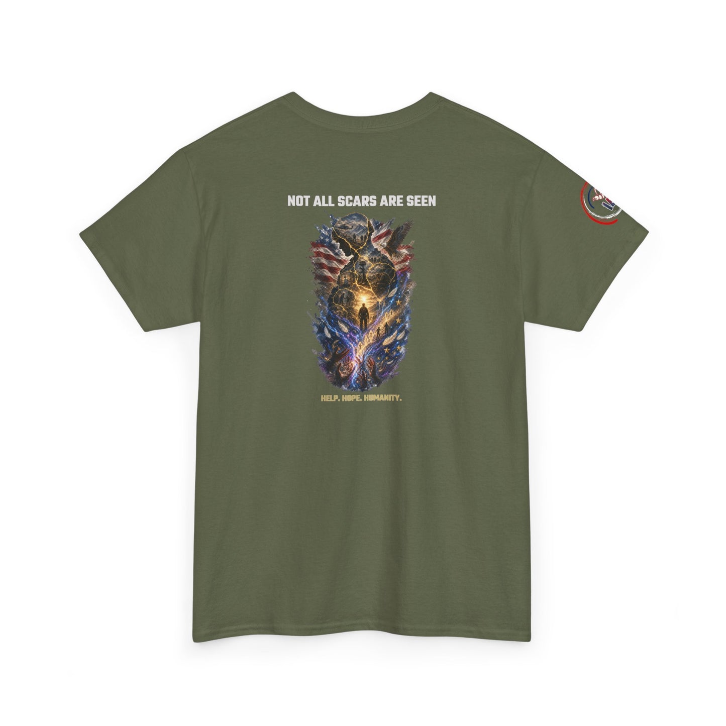 IB Leaf Not All Scars Are Seen | Veteran Mental Health Awareness Tee