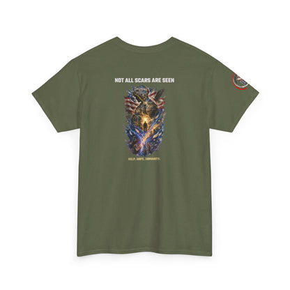 IB Leaf Not All Scars Are Seen | Veteran Mental Health Awareness Tee