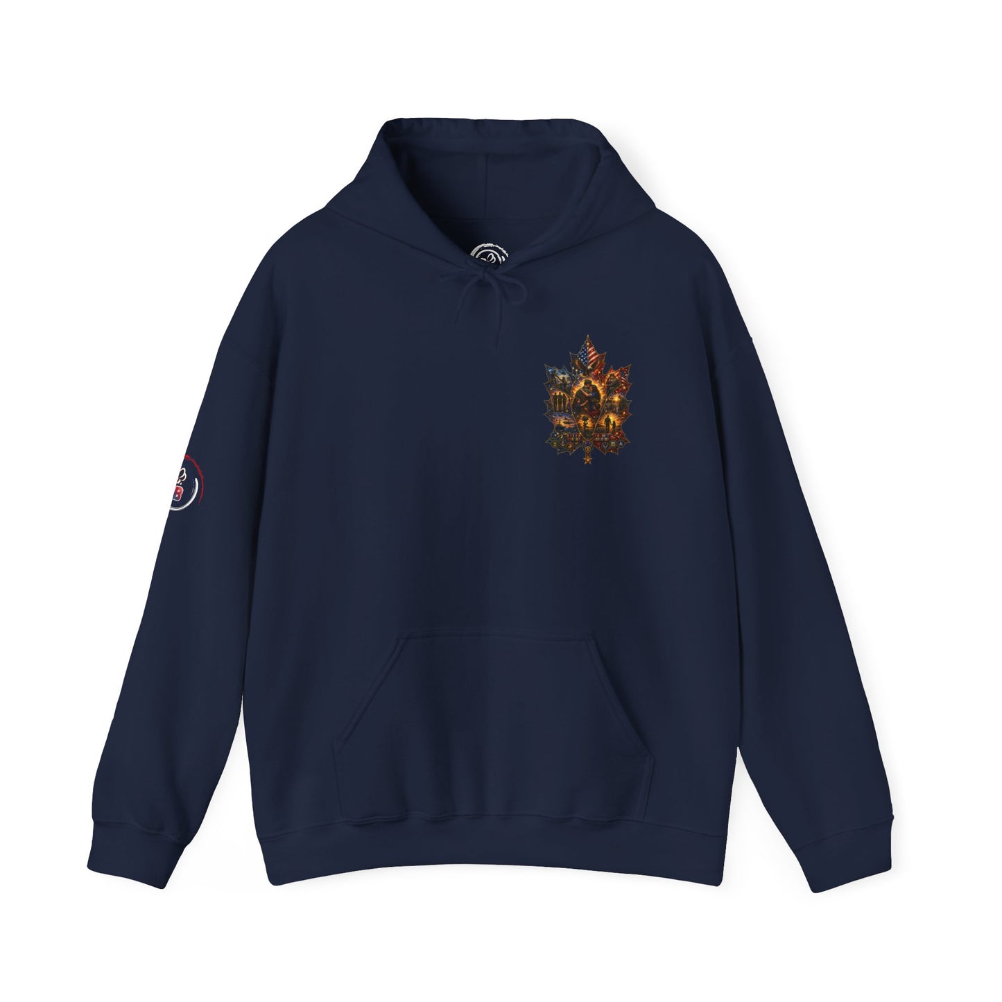 IB Leaf™ Freedom Has Footprints Veterans Tribute Hoodie | Built by Courage, Carried by Sacrifice
