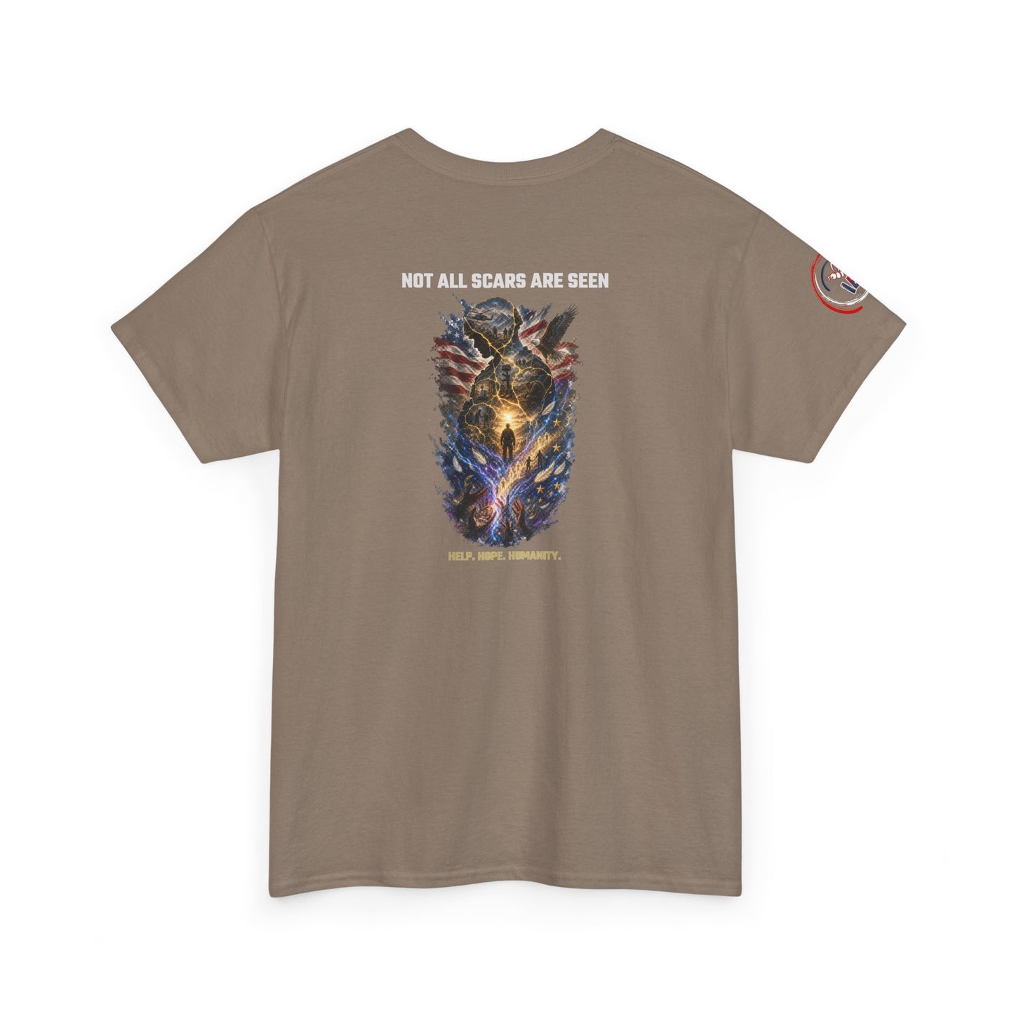 IB Leaf Not All Scars Are Seen | Veteran Mental Health Awareness Tee