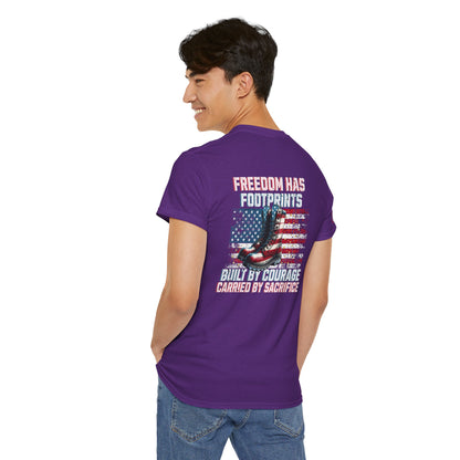 IB Leaf™ Freedom Has Footprints Veterans Tribute Tee | Built by Courage, Carried by Sacrifice