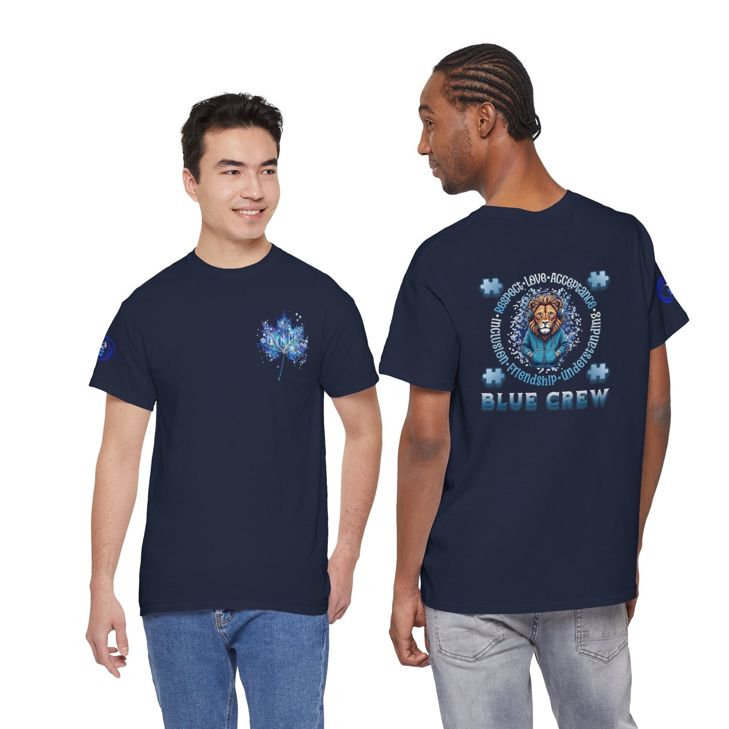 IB Leaf Blue Crew Autism Community Tee | Respect • Love • Inclusion