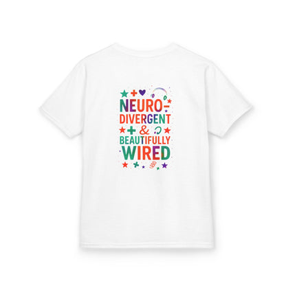 🧩 IB Leaf Neurodivergent & Beautifully Wired – Kids SPD & Autism Awareness Tee