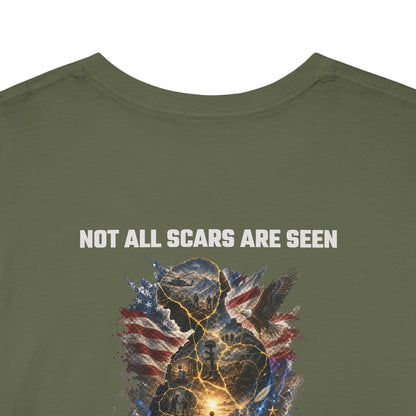 IB Leaf Not All Scars Are Seen | Veteran Mental Health Awareness Tee
