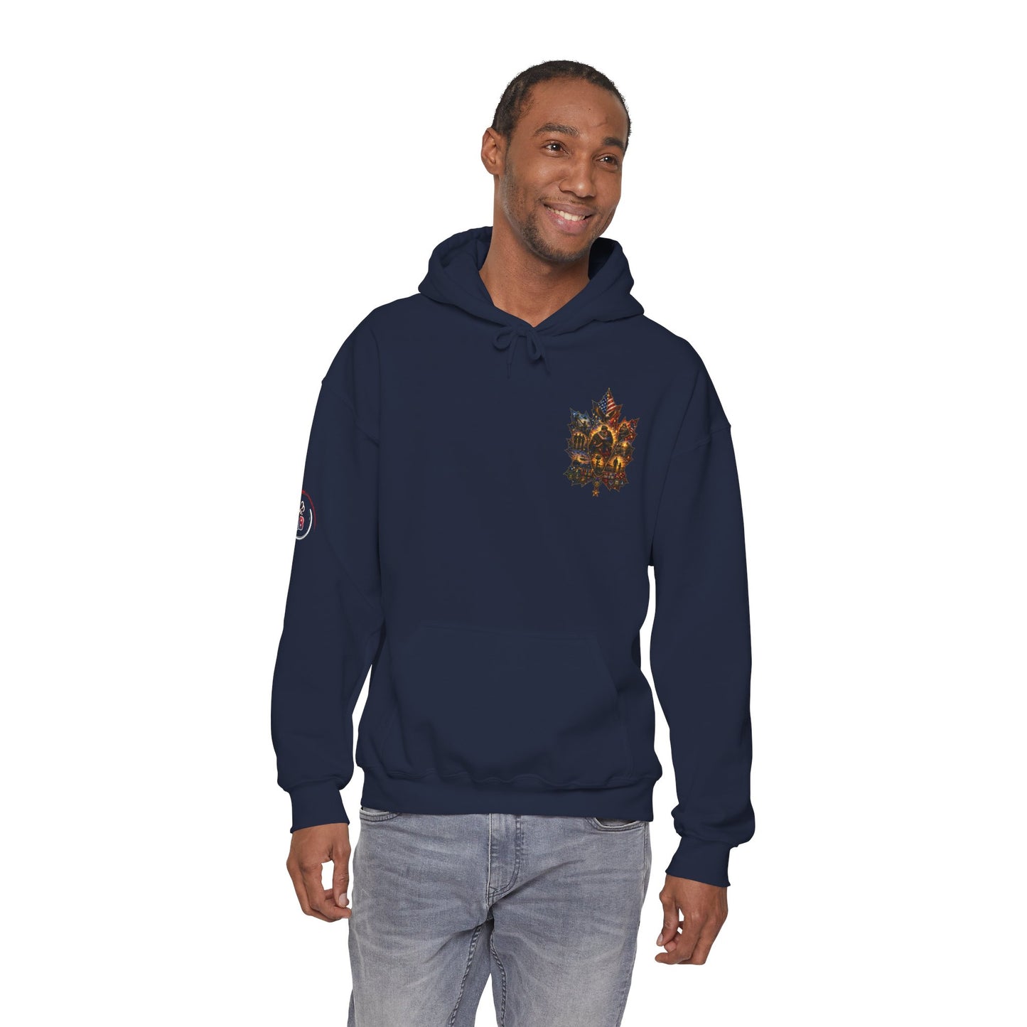IB Leaf™ Freedom Has Footprints Veterans Tribute Hoodie | Built by Courage, Carried by Sacrifice