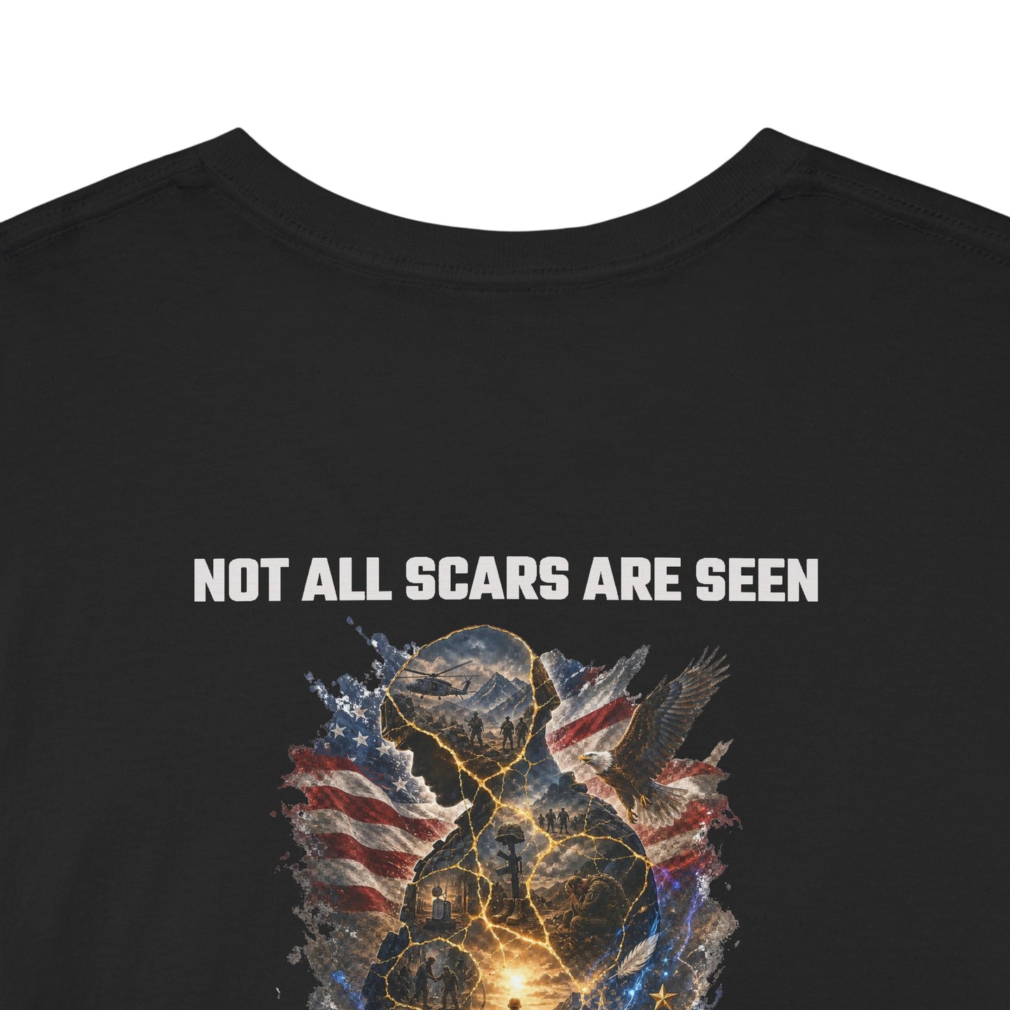 IB Leaf Not All Scars Are Seen | Veteran Mental Health Awareness Tee