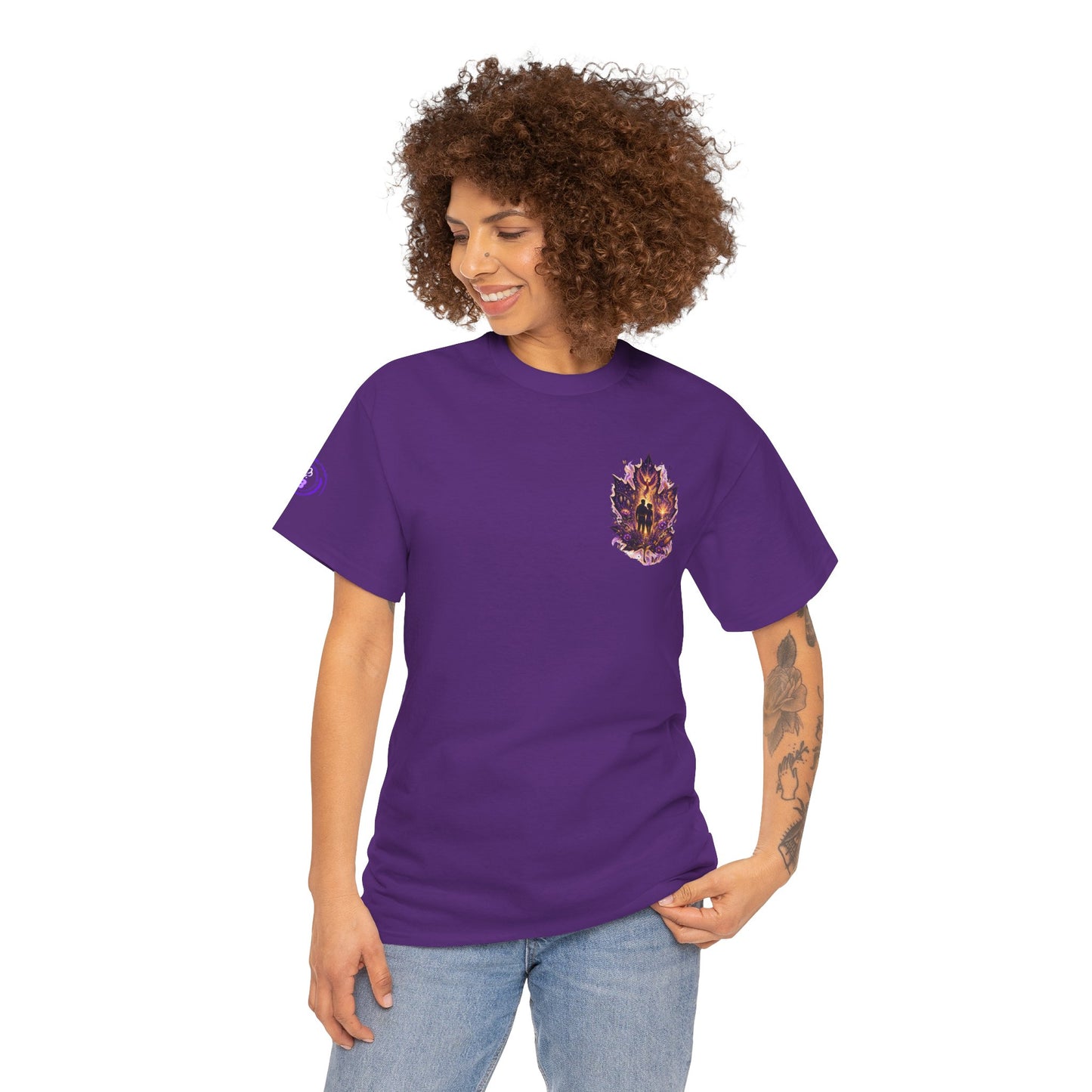 Freedom Blooms in Purple™ Breaking Chains. Building Futures | IB Leaf Domestic Violence Awareness Tee