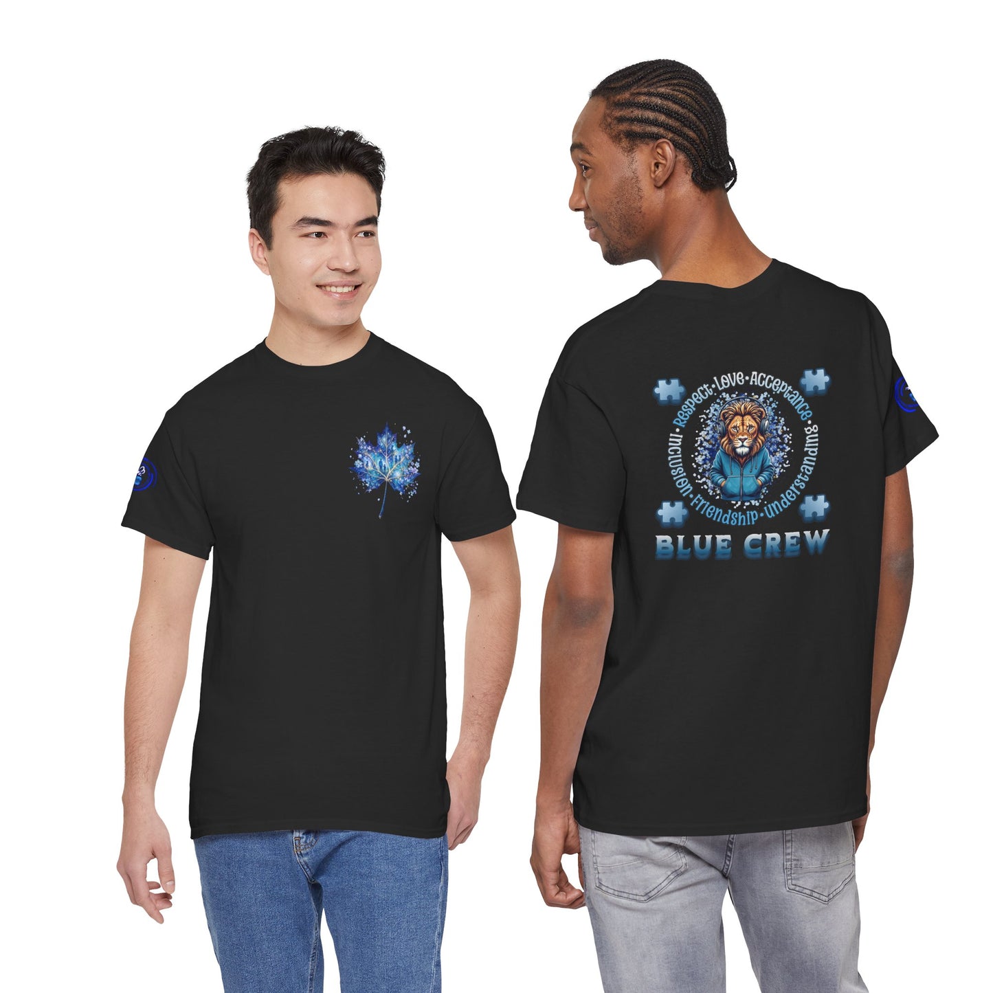 IB Leaf Blue Crew Autism Community Tee | Respect • Love • Inclusion