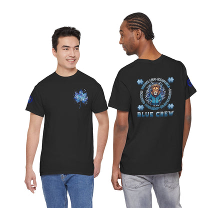 IB Leaf Blue Crew Autism Community Tee | Respect • Love • Inclusion