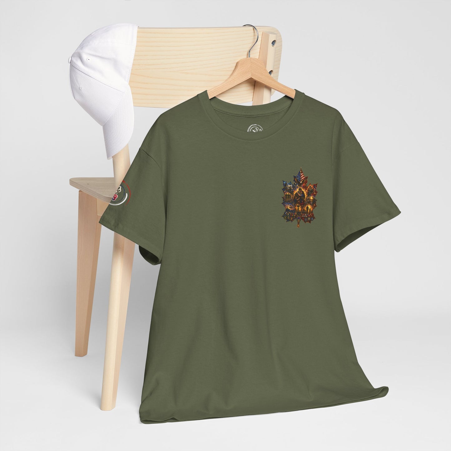 IB Leaf™ Freedom Has Footprints Veterans Tribute Tee | Built by Courage, Carried by Sacrifice