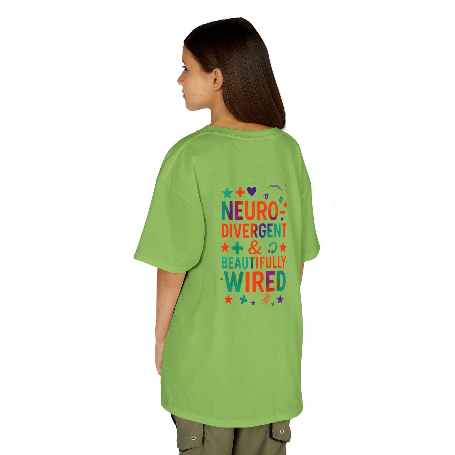 🧩 IB Leaf Neurodivergent & Beautifully Wired – Kids SPD & Autism Awareness Tee