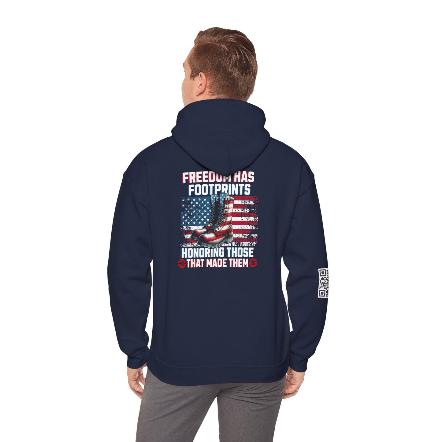 IBLeaf Freedom Has Footprints – Veterans Tribute Hoodie
