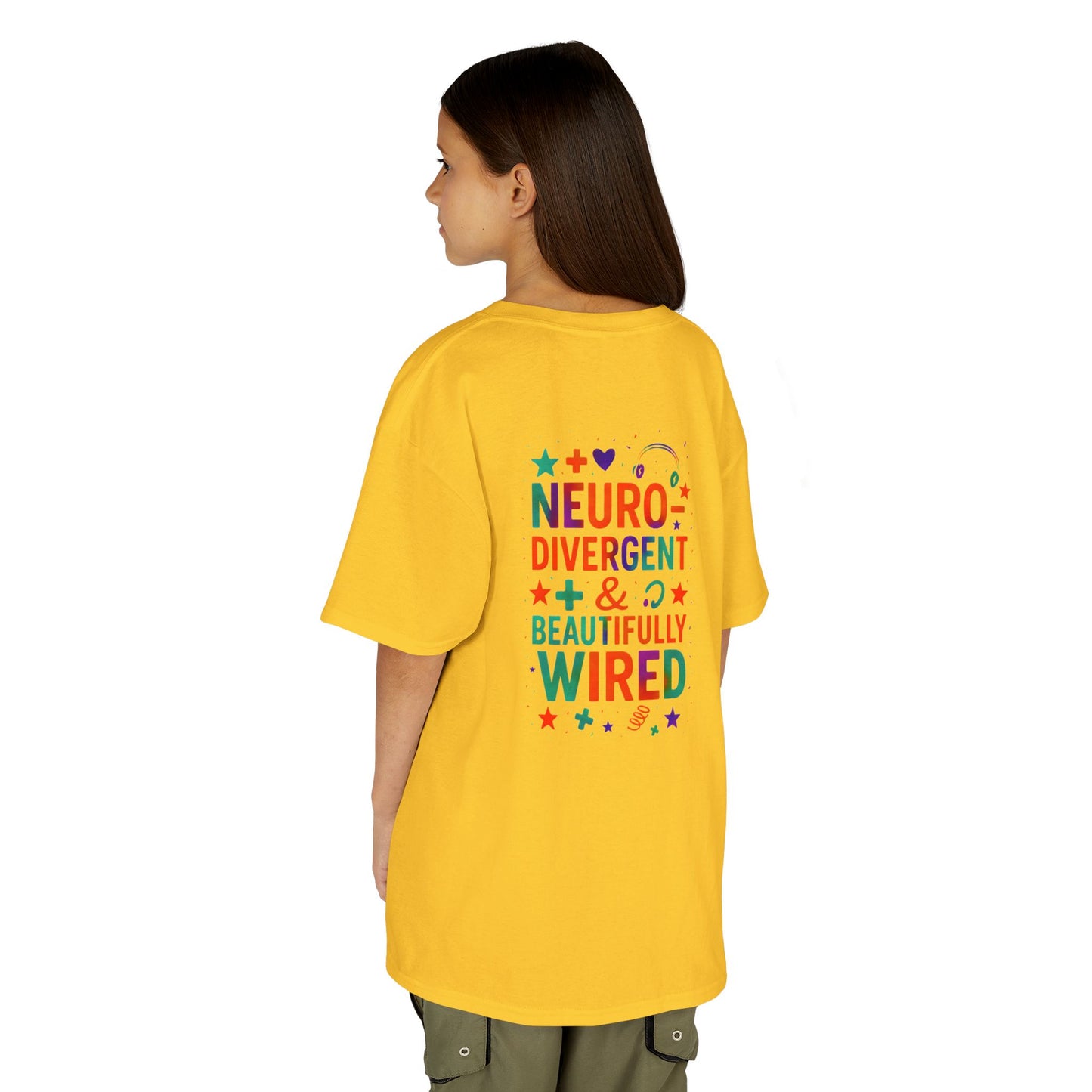 🧩 IB Leaf Neurodivergent & Beautifully Wired – Kids SPD & Autism Awareness Tee