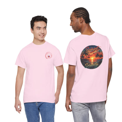 Sunset Serenity | Premium Coastal Art Tee