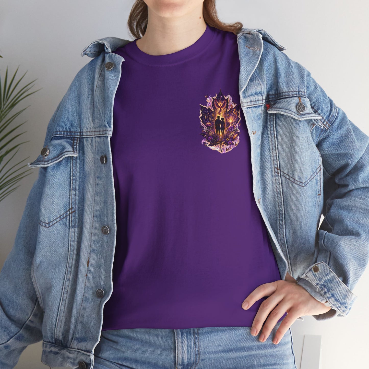 Freedom Blooms in Purple™ Breaking Chains. Building Futures | IB Leaf Domestic Violence Awareness Tee