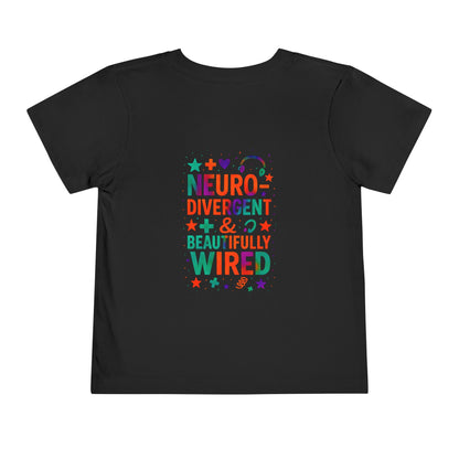 🧩 IB Leaf Neurodivergent & Beautifully Wired – Toddler SPD & Autism Awareness Tee
