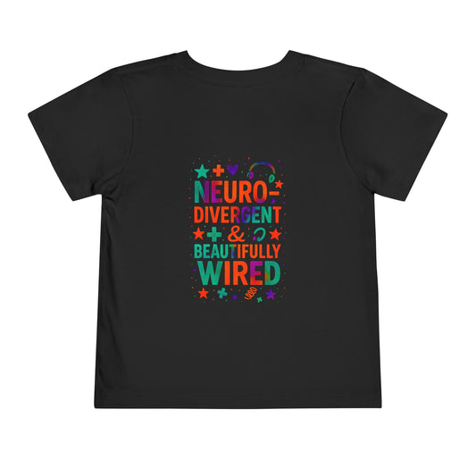 🧩 IB Leaf Neurodivergent & Beautifully Wired – Toddler SPD & Autism Awareness Tee