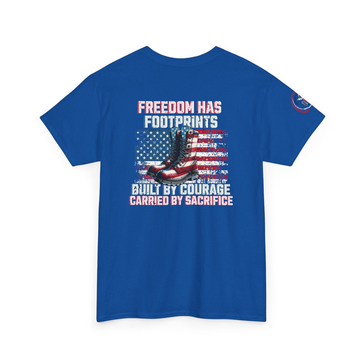 IB Leaf™ Freedom Has Footprints Veterans Tribute Tee | Built by Courage, Carried by Sacrifice