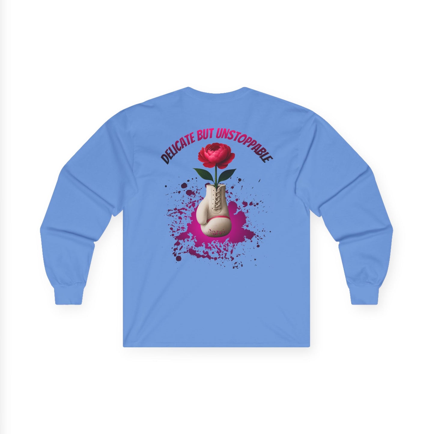 IB Leaf Fight in Bloom – Breast Cancer Awareness Long Sleeve Tee