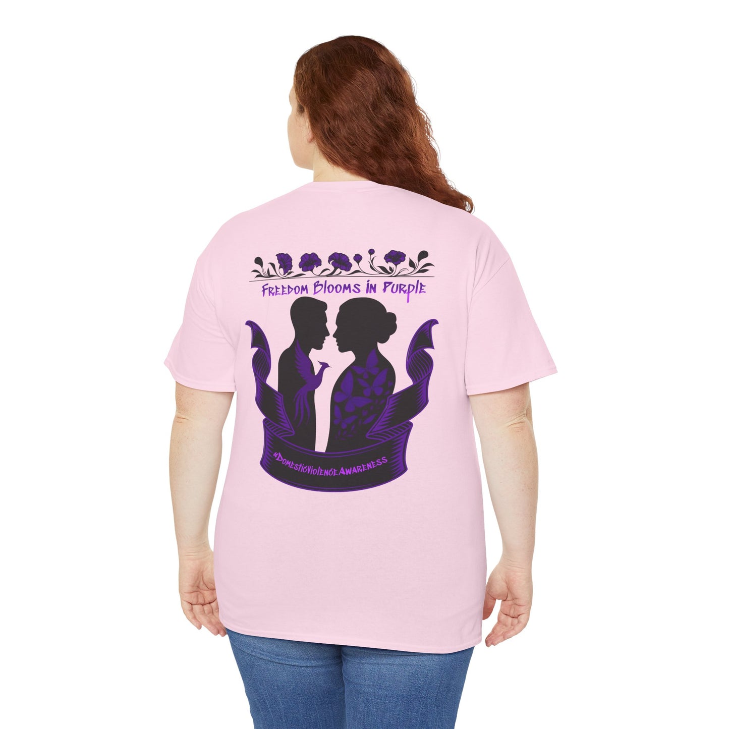 💜 Freedom Blooms in Purple – Domestic Violence Awareness Tee