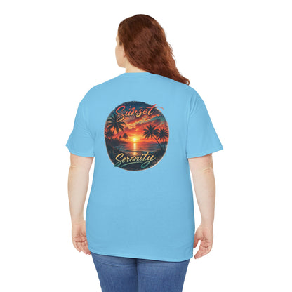 Sunset Serenity | Premium Coastal Art Tee