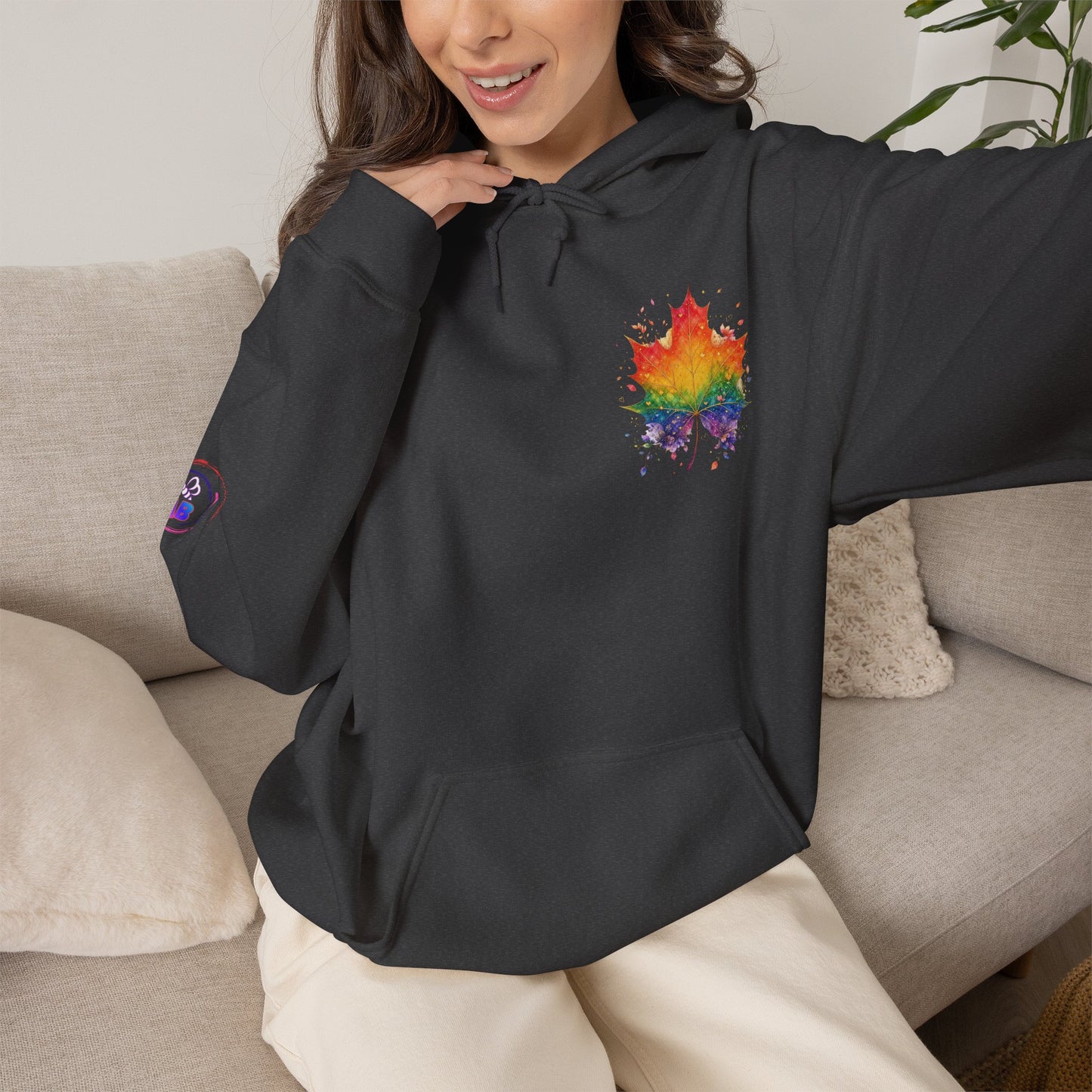 IB Leaf "Pride & Love" LGBTQ+ Awareness Hoodie | Love Loud. Live Proud.