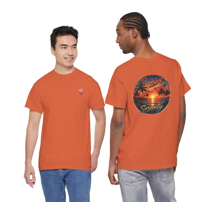 Sunset Serenity | Premium Coastal Art Tee