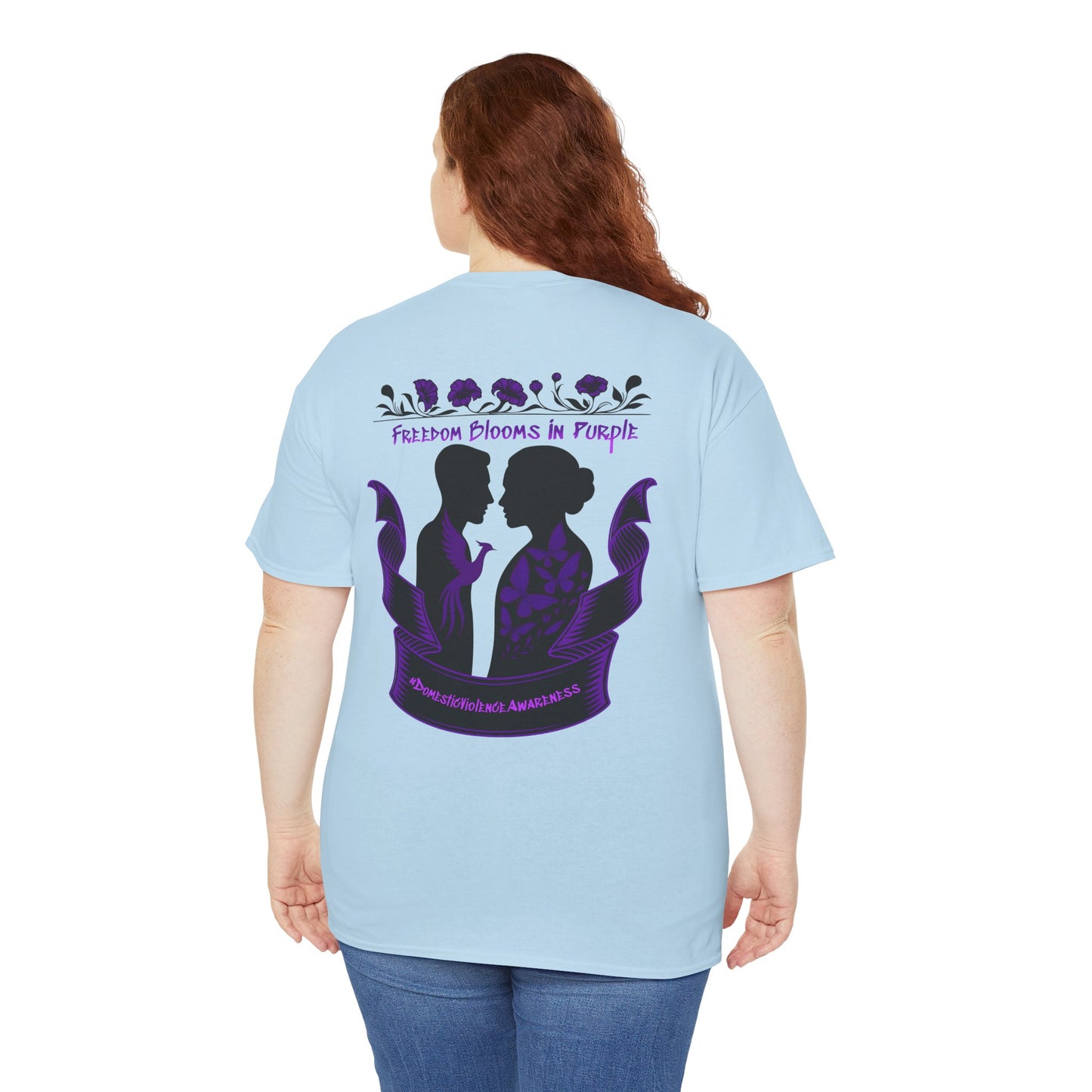 💜 Freedom Blooms in Purple – Domestic Violence Awareness Tee