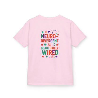 🧩 IB Leaf Neurodivergent & Beautifully Wired – Kids SPD & Autism Awareness Tee