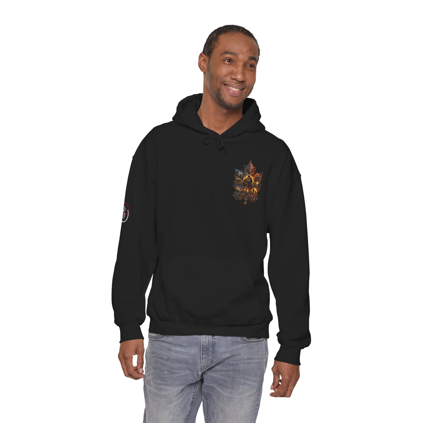 IB Leaf™ Freedom Has Footprints Veterans Tribute Hoodie | Built by Courage, Carried by Sacrifice