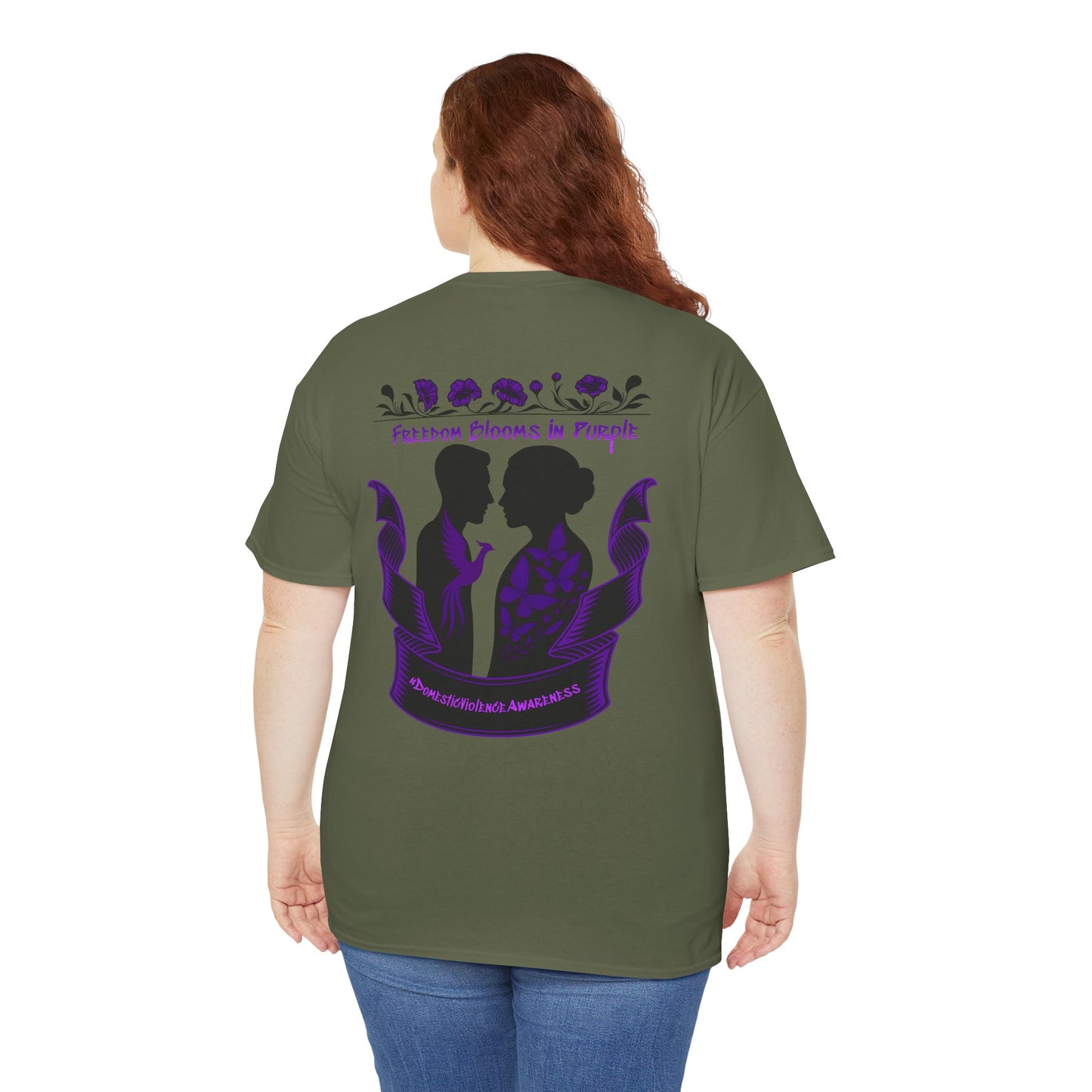 💜 Freedom Blooms in Purple – Domestic Violence Awareness Tee