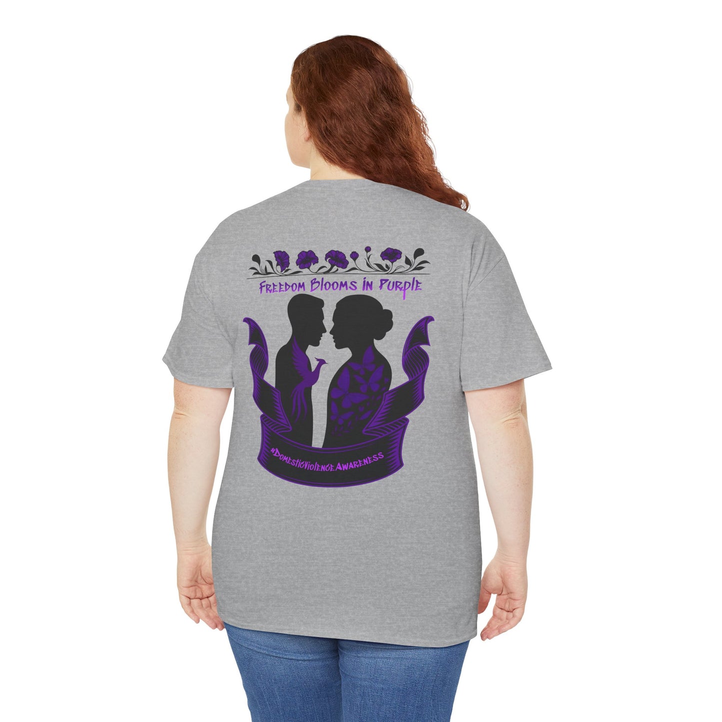 💜 Freedom Blooms in Purple – Domestic Violence Awareness Tee
