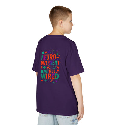 🧩 IB Leaf Neurodivergent & Beautifully Wired – Kids SPD & Autism Awareness Tee