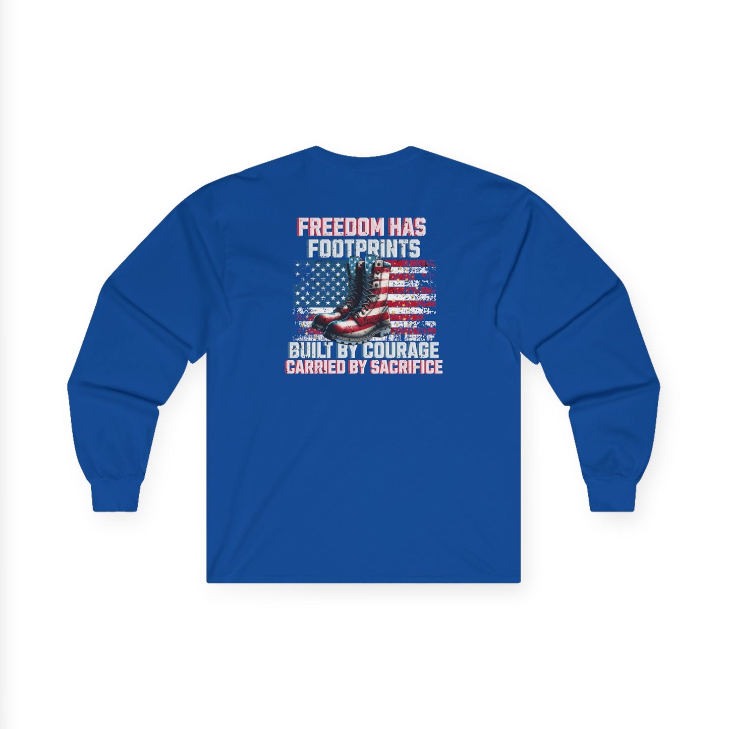 IB Leaf™ Freedom Has Footprints Veterans Tribute Long Sleeve | Built by Courage, Carried by Sacrifice