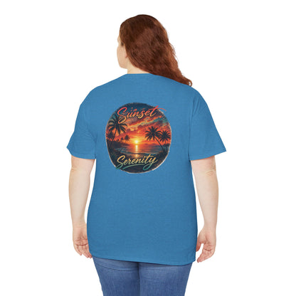 Sunset Serenity | Premium Coastal Art Tee